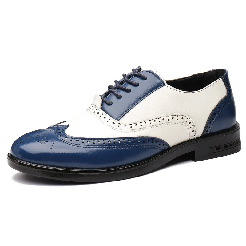 👑 ROYAL BROGUE OXFORD — CHAUSSURES HOMME CUIR BOUT POINTU ÉLÉGANTES