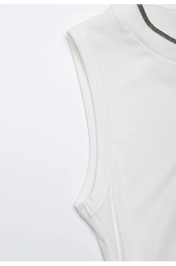 👑 QUEEN CHIFFON CHAIN — ROBE SANS MANCHES CHIFFON & CHAÎNE ÉLÉGANCE ÉTÉ