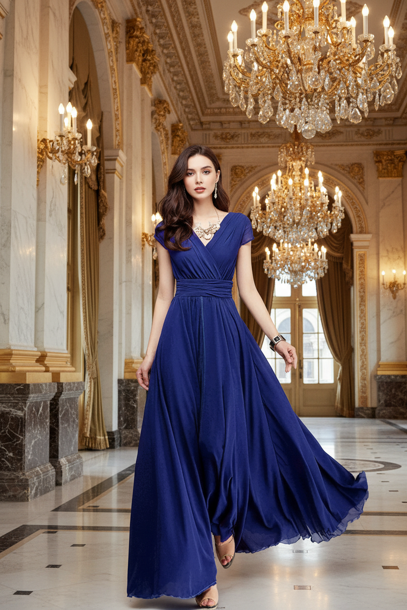 👑 Queen Chiffon Boho – Robe Été Élégante