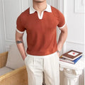 👑 KING POLO KNIT — POLO TRICOT COL REVERS CASUAL LUXE SIGNATURE
