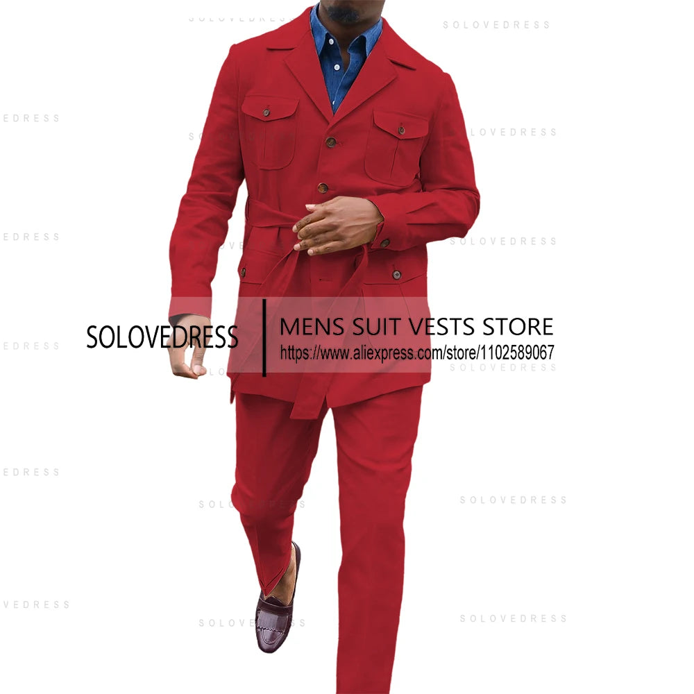 👑 KING LINEN SUIT — COSTUME CÉRÉMONIE 2 PIÈCES LIN & COTON ÉTÉ