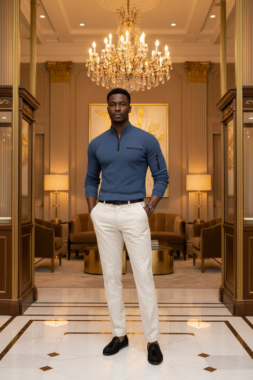 👑 KING POLO ZIP RAYURES — OUTDOOR SIGNATURE RUNWAY EDITION
