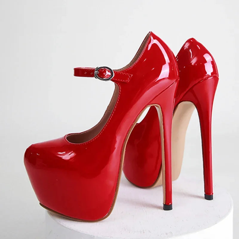 👑 ROYAL PLATFORM NOIR — ESCARPIN PLATEFORME TALON 17CM