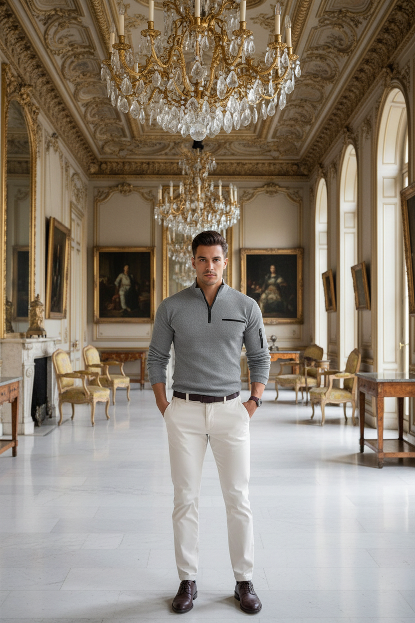 👑 KING POLO ZIP RAYURES — OUTDOOR SIGNATURE RUNWAY EDITION