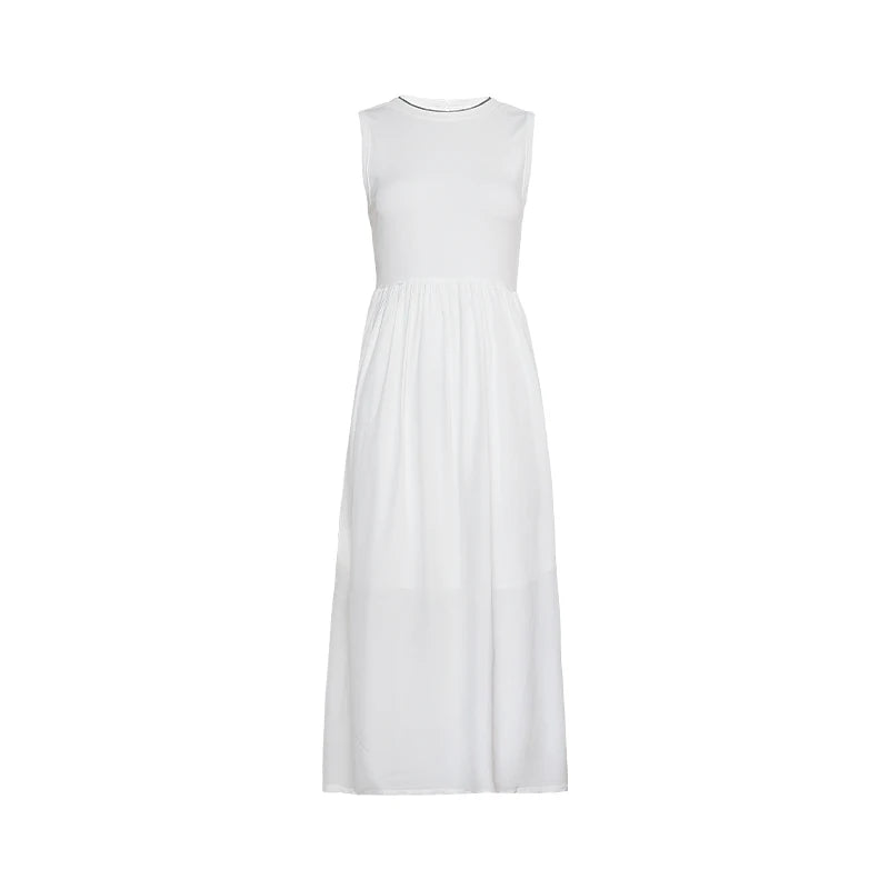 👑 QUEEN CHIFFON CHAIN — ROBE SANS MANCHES CHIFFON & CHAÎNE ÉLÉGANCE ÉTÉ