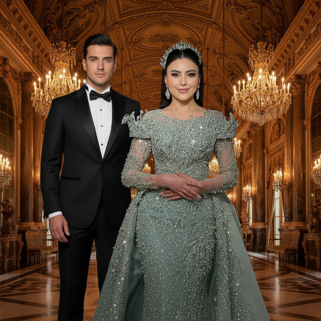 👑 QUEEN SIRÈNE DIAMANTS — ROBE SOIRÉE SUR MESURE RUNWAY EDITION