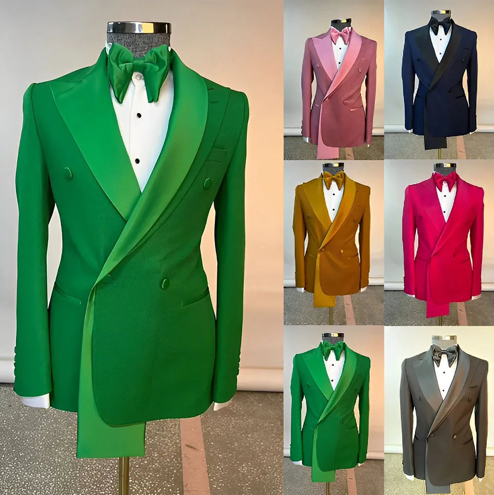 👑 KING PEAK LAPEL BLAZER — VESTE MARIAGE REVERS EN POINTE SUR MESURE