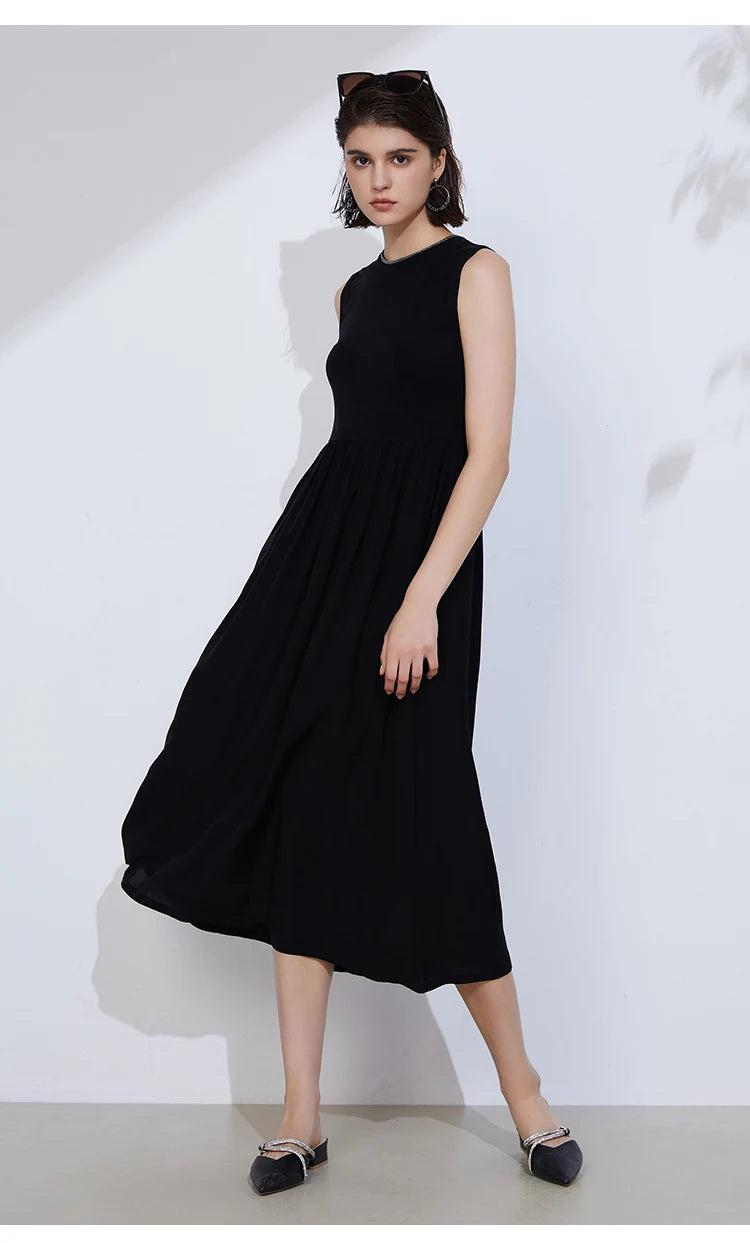 👑 QUEEN CHIFFON CHAIN — ROBE SANS MANCHES CHIFFON & CHAÎNE ÉLÉGANCE ÉTÉ