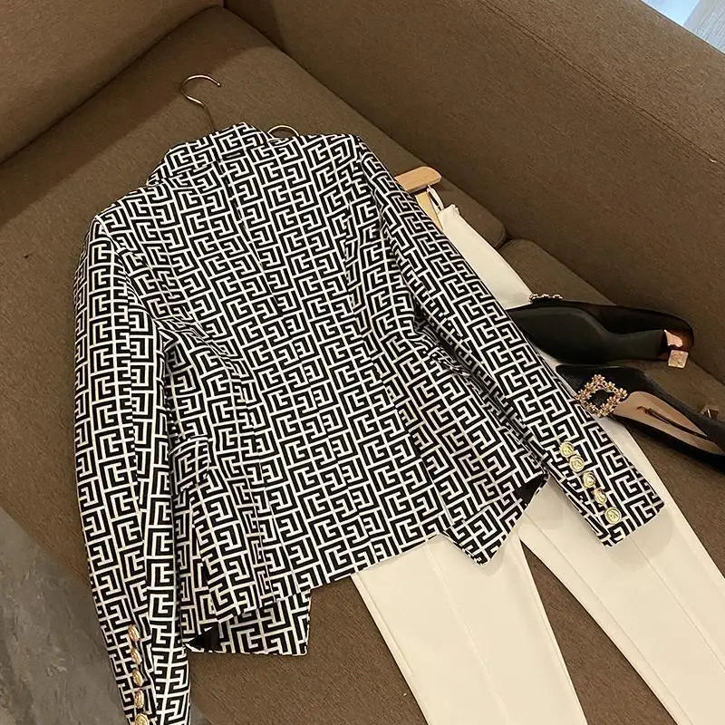 👑 BLAZER GÉOMÉTRIQUE QUEEN — ÉDITION SIGNATURE PARIS