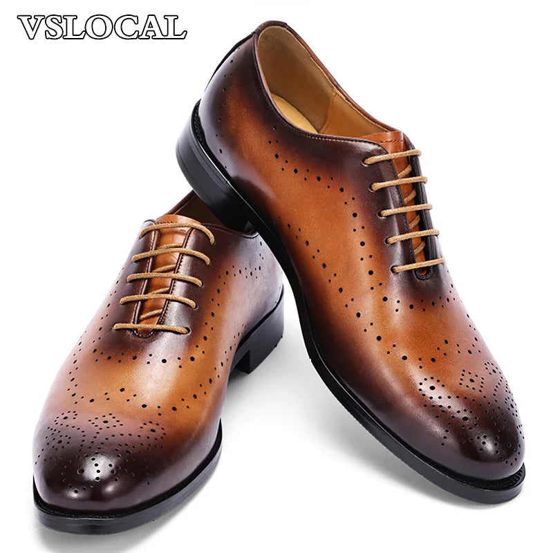 👑 Royal Oxford Marron – Bout Pointu Business