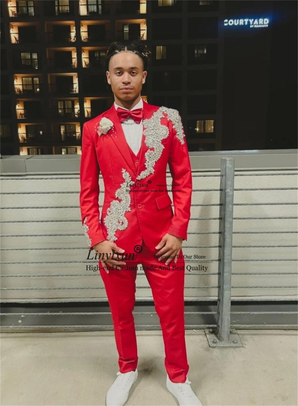 👑 KING CRYSTAL SUIT — ENSEMBLE 3 PIÈCES SUR MESURE