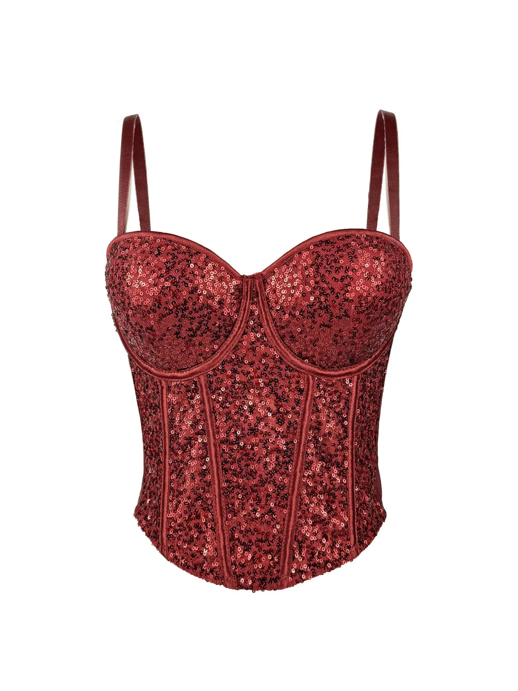 👑 Queen Corset Sequins – Top Scène & Soirée