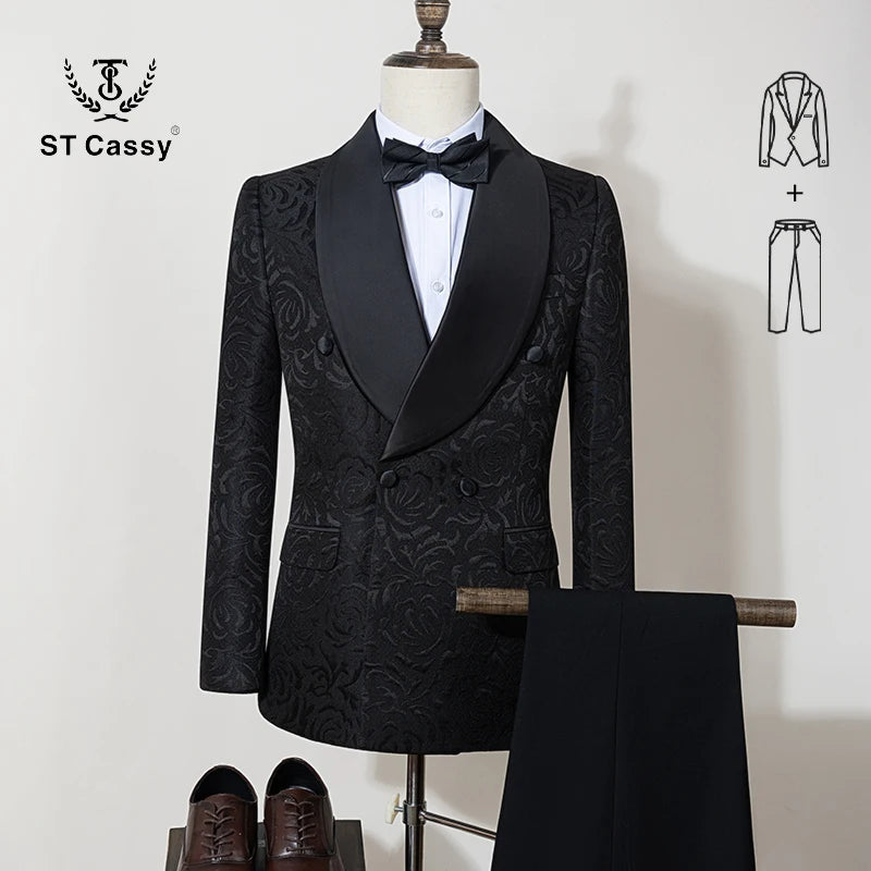 👑 KING TUXEDO CRISTAUX — 3 PIÈCES PRESTIGE SUR MESURE