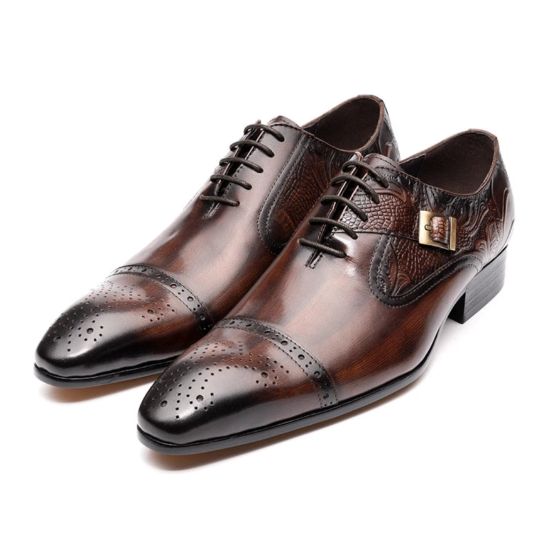 👑 Royal Oxford Européen – Cuir Véritable Formel