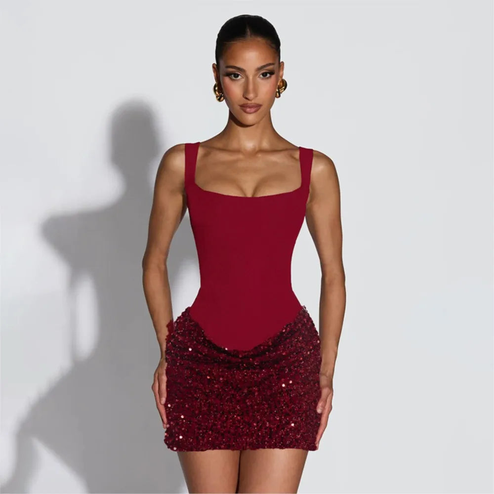 👑 Queen Sequins Dos Nu – Soirée Signature
