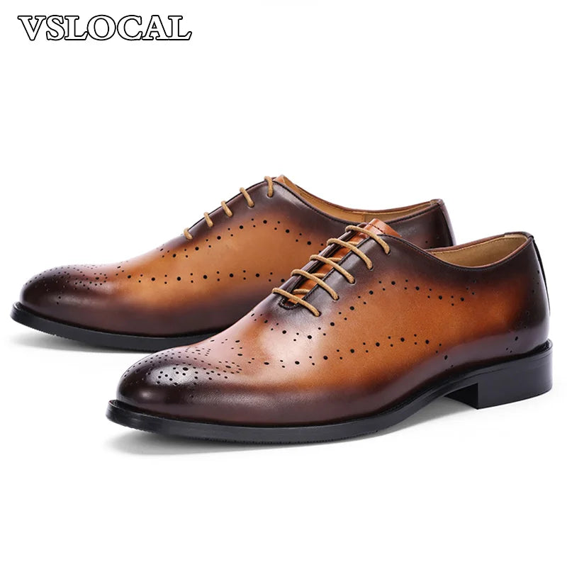 👑 Royal Oxford Marron – Bout Pointu Business