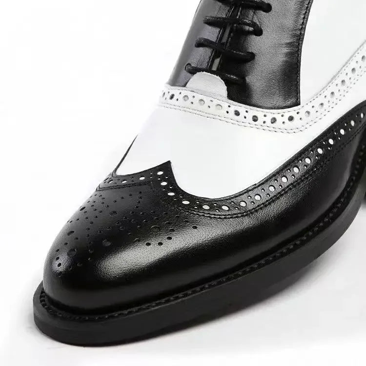👑 ROYAL BROGUE OXFORD — CHAUSSURES HOMME CUIR BOUT POINTU ÉLÉGANTES