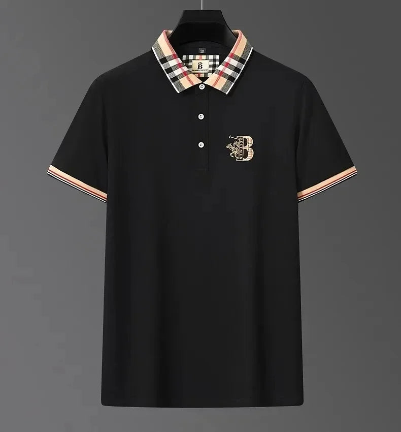 👑 KING POLO PLAID — POLO COTON CARREAUX BRODÉ SIGNATURE