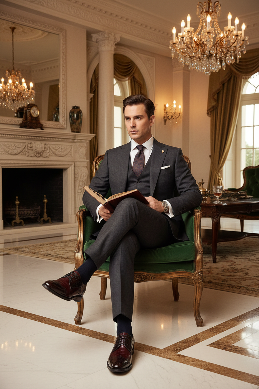 👑 Royal Oxford Gentleman – Cuir Pointé 2026