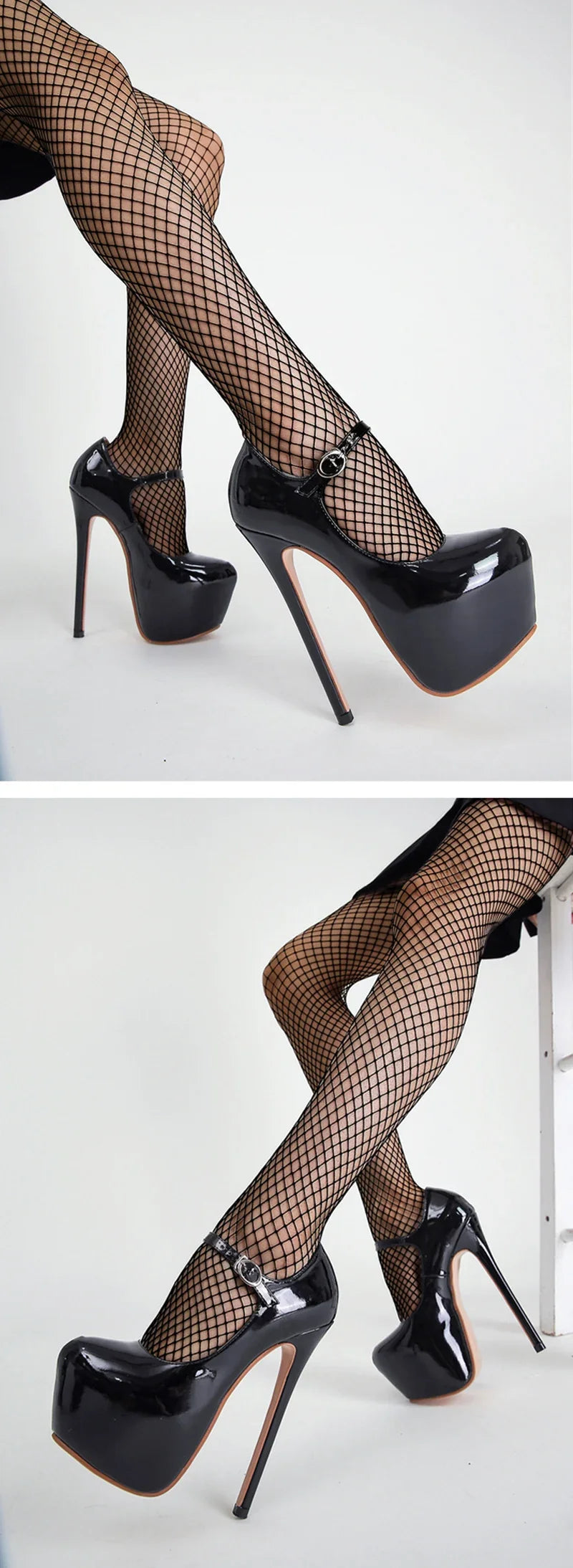 👑 ROYAL PLATFORM NOIR — ESCARPIN PLATEFORME TALON 17CM