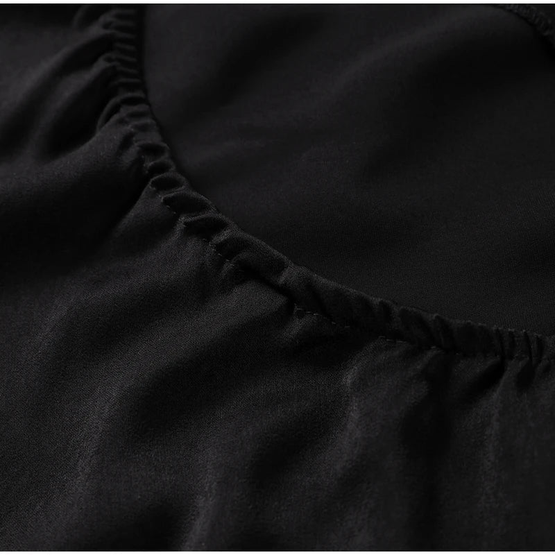 👑 QUEEN SATIN RIBBON — ROBE LONGUE COL DIAGONAL & DOS NU SIGNATURE