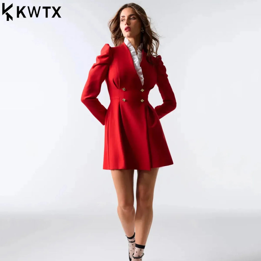 👑 Queen Tuxedo Élégance – Robe Bodycon Bureau & Soirée