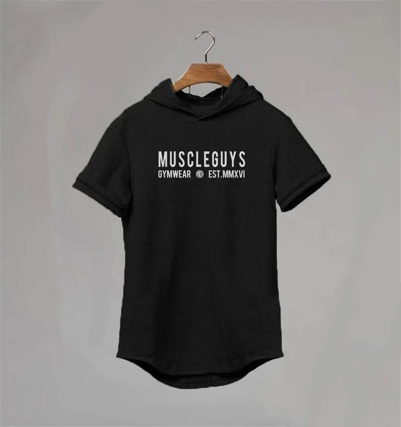 👑 KING HOODED SPORT TEE — T-SHIRT À CAPUCHE SLIM FIT COTON PERFORMANCE