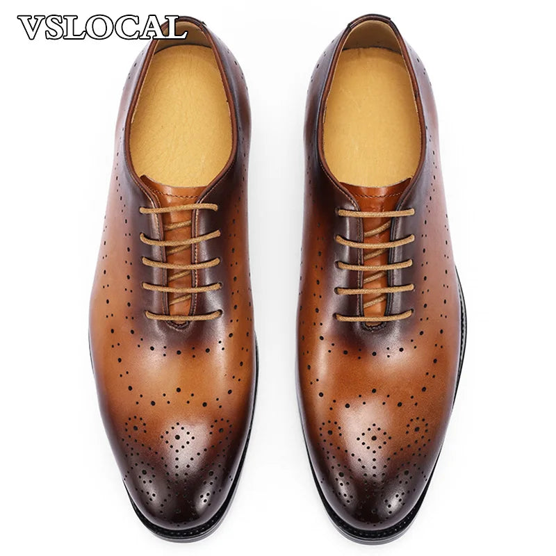 👑 Royal Oxford Marron – Bout Pointu Business