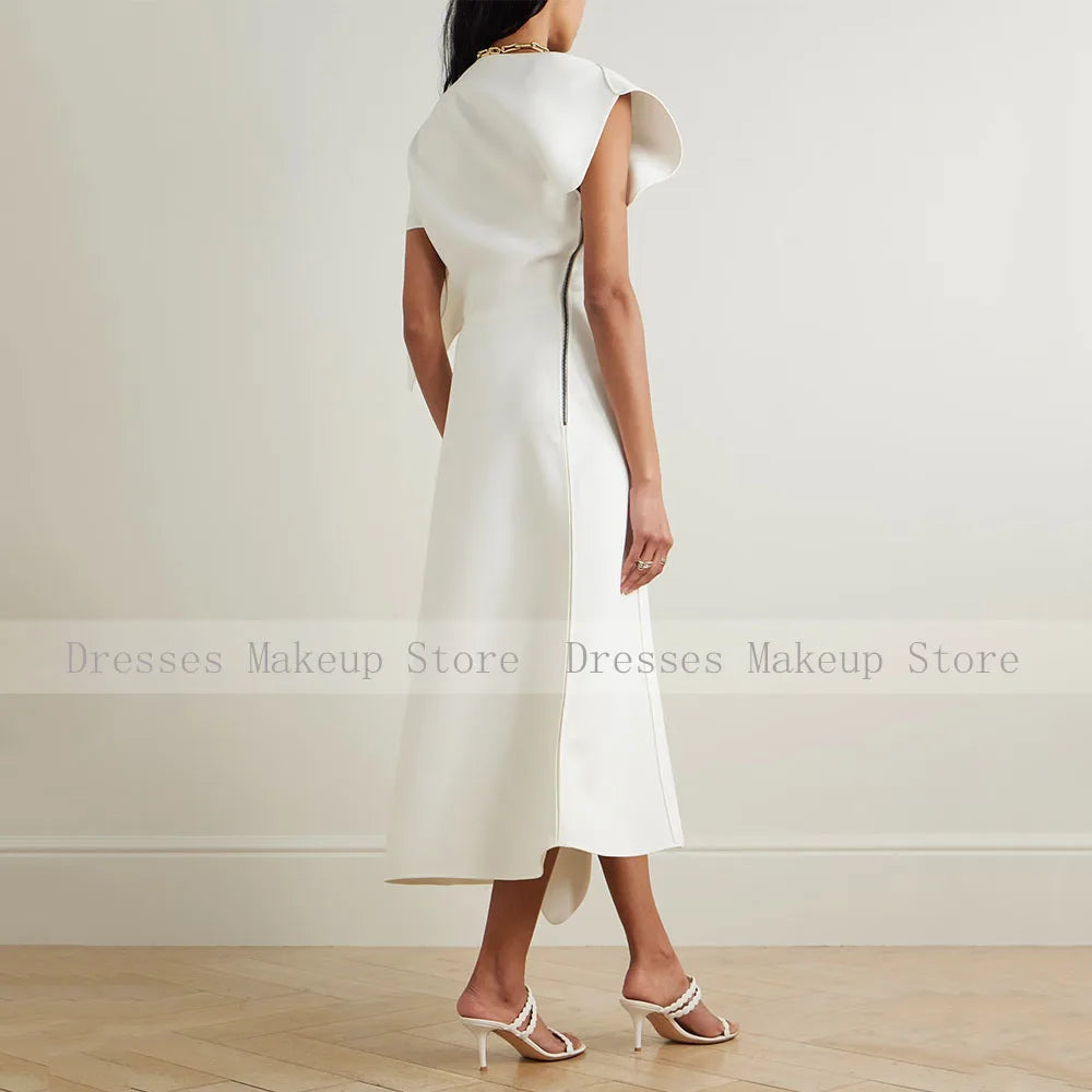 👑 QUEEN ASYMMETRY — ROBE JERSEY COL BATEAU ASYMÉTRIQUE