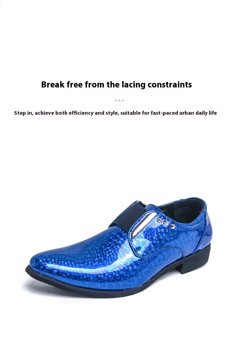 👑 Royal Or Bout Pointu – Oxford Talon Épais