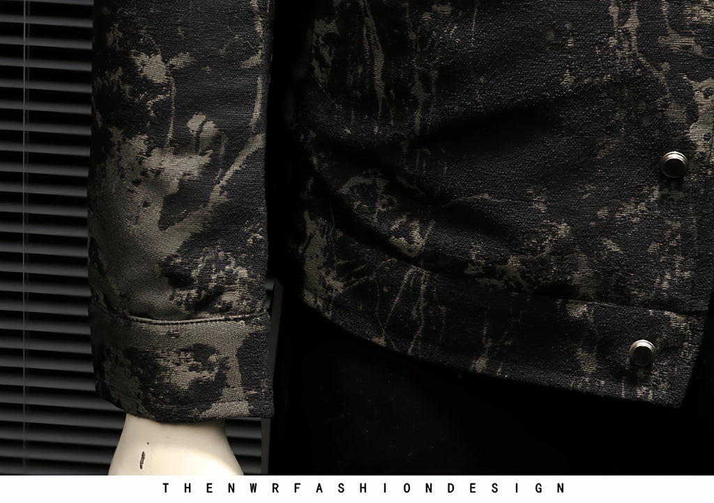 👑 KING JACQUARD BLAZER — VESTE SLIM FIT JACQUARD BUSINESS CASUAL COUPE-VENT