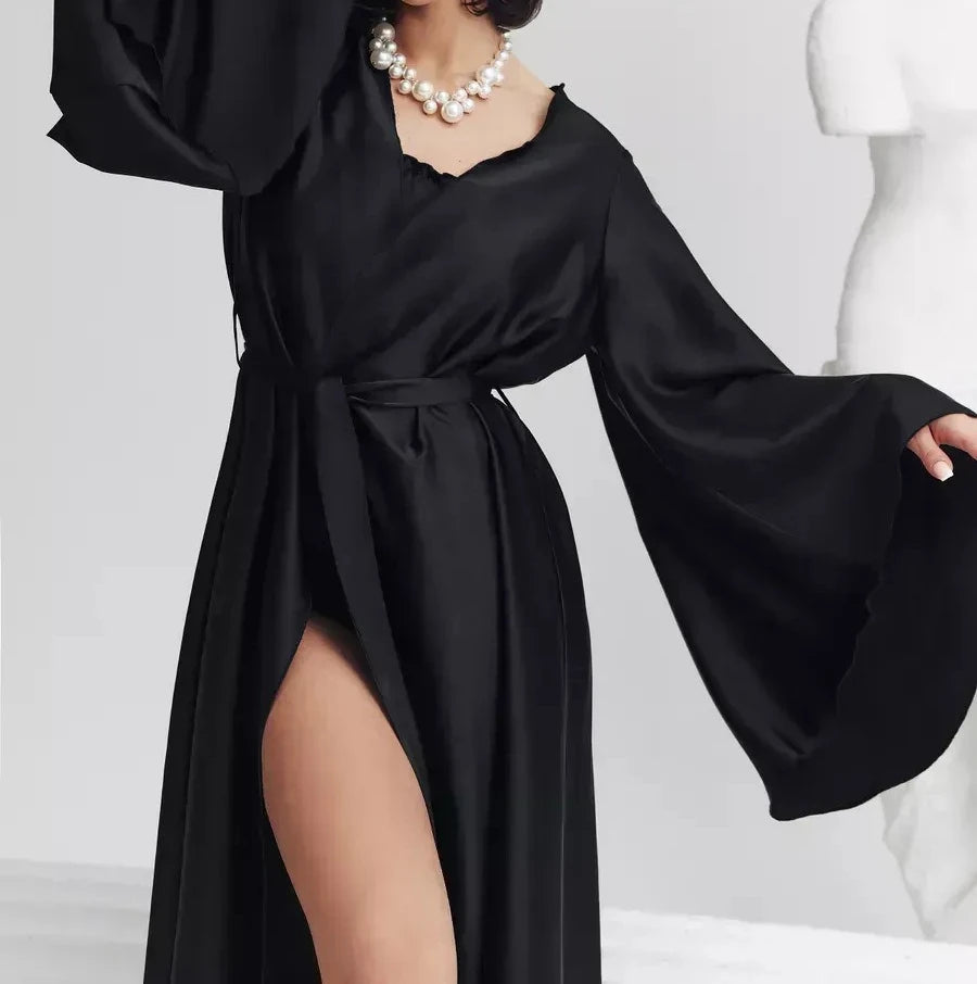 👑 QUEEN LACE — VELVET NIGHT ROBE SIGNATURE