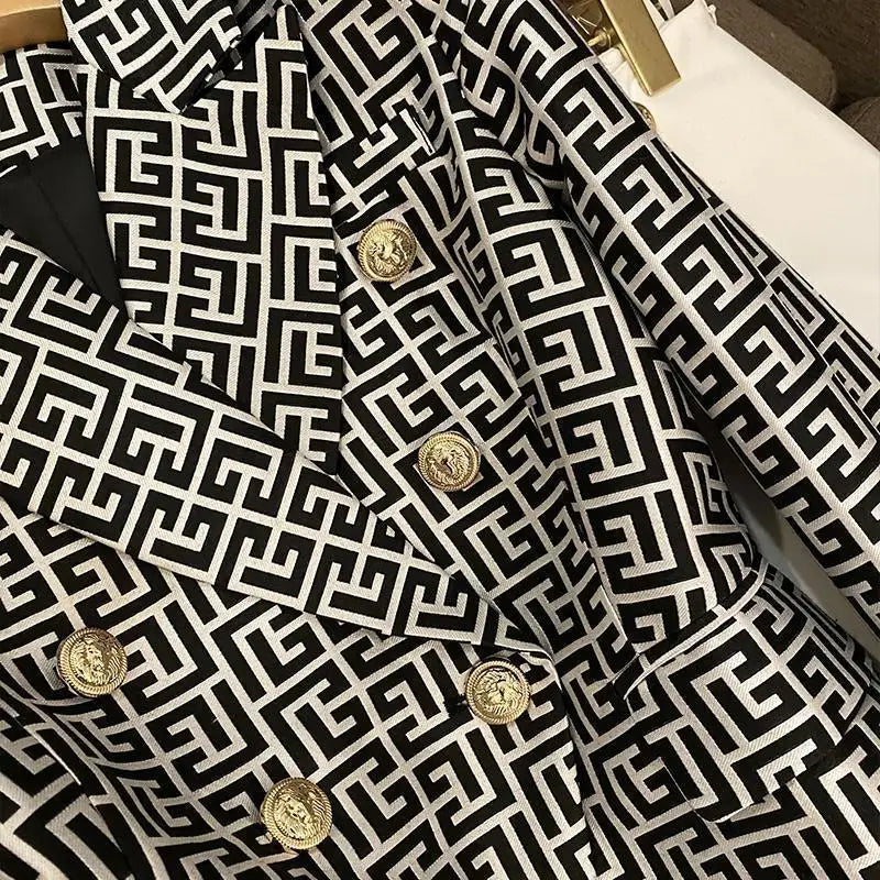 👑 BLAZER GÉOMÉTRIQUE QUEEN — ÉDITION SIGNATURE PARIS
