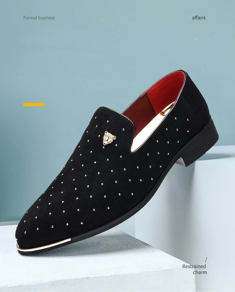 👑 King Loafer Suède – Chaussure Élégante Confort