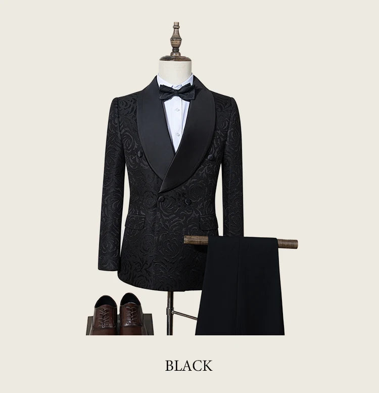 👑 KING TUXEDO CRISTAUX — 3 PIÈCES PRESTIGE SUR MESURE