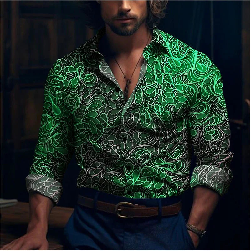 👑 King Chemise Paisley Or – Soie & Prestige