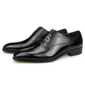 👑 King Brogue Signature – Noir & Bordeaux