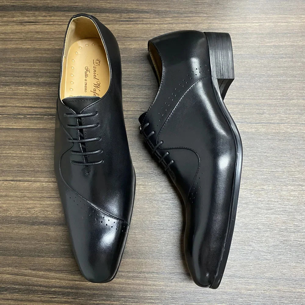 👑 Royal Oxford Italien – Marron & Vert Signature