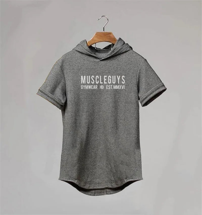 👑 KING HOODED SPORT TEE — T-SHIRT À CAPUCHE SLIM FIT COTON PERFORMANCE