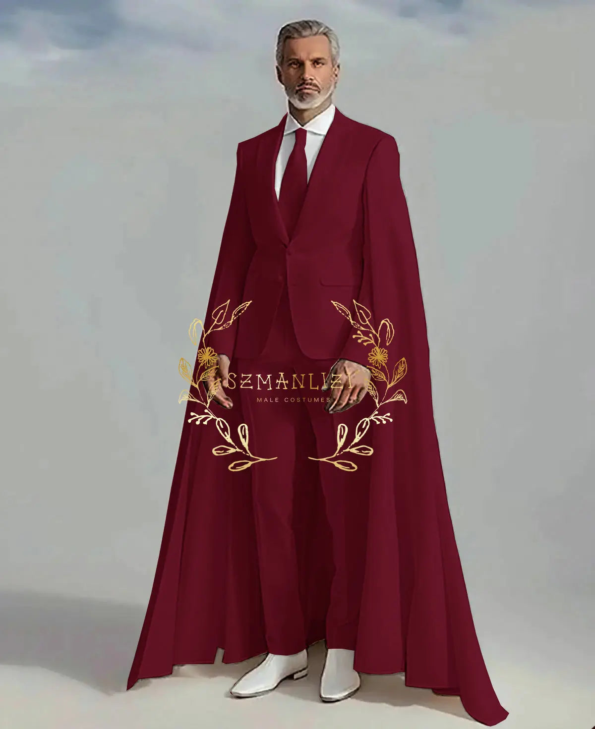 👑 KING CEREMONY SUIT — COSTUME MARIAGE 2 PIÈCES CAPE & BLAZER