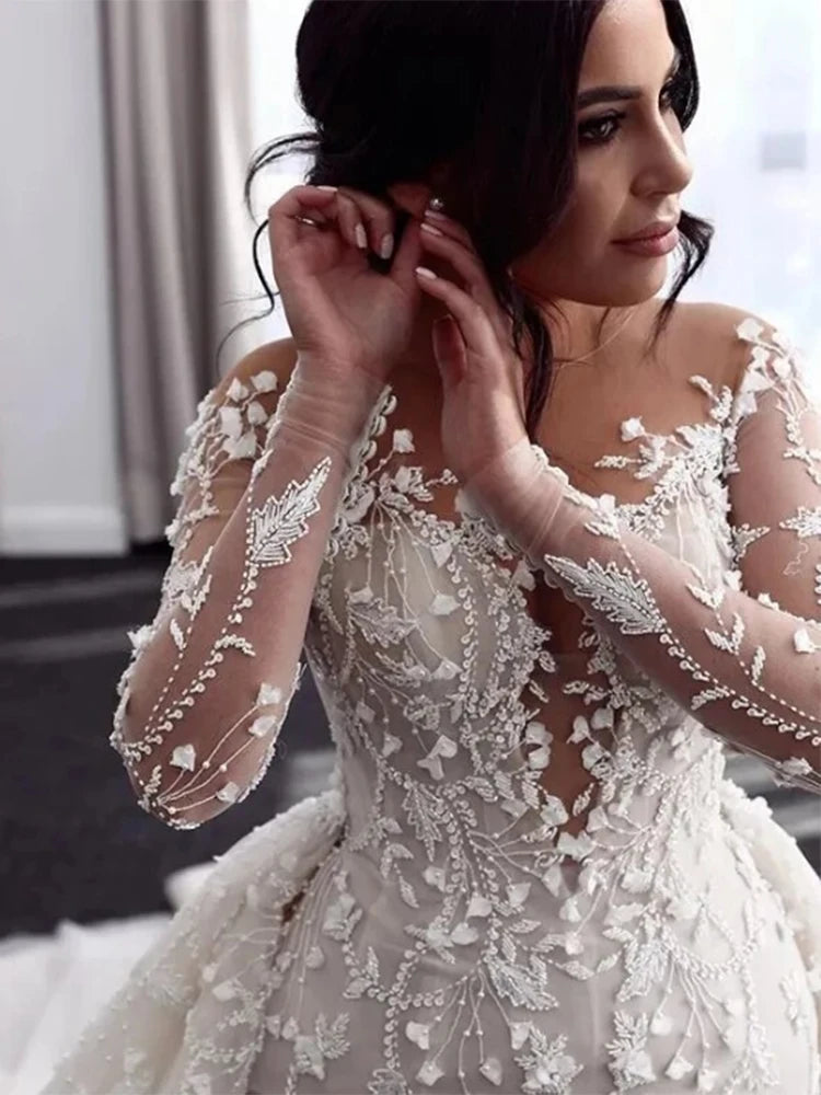 👑 QUEEN BRIDAL SIRÈNE — ROBE DE MARIÉE SIRÈNE COUTURE TRAÎNE DÉTACHABLE