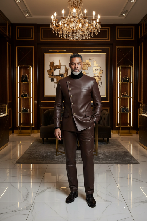 👑 KING POWER JACKET — VESTE PU SLIM FIT SIGNATURE