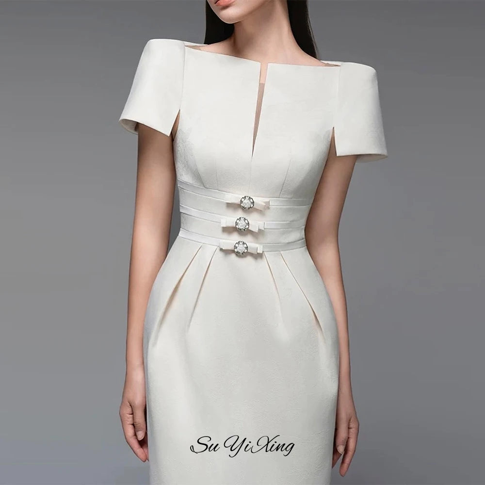 👑 Queen Classique Drapé – Robe Soirée Intemporelle