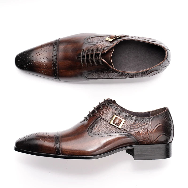 👑 Royal Oxford Européen – Cuir Véritable Formel