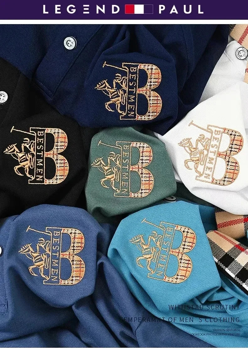 👑 KING POLO PLAID — POLO COTON CARREAUX BRODÉ SIGNATURE