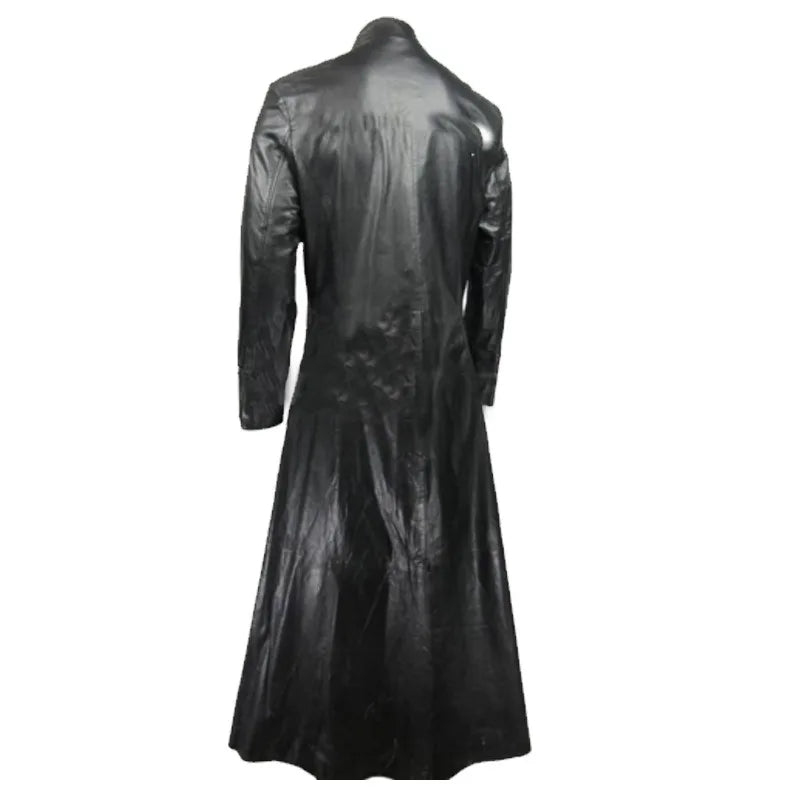 👑 KING LEATHER TRENCH — TRENCH COAT HOMME EN PU CUIR PREMIUM