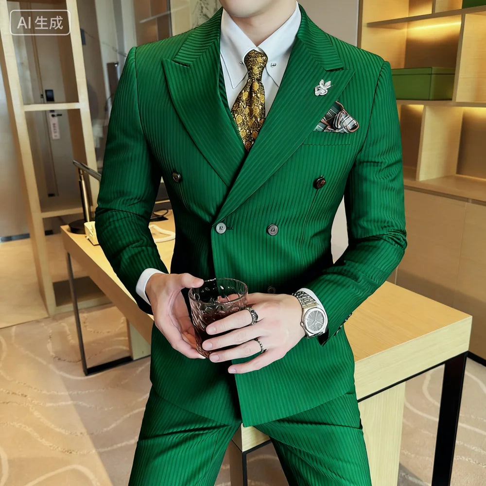 👑 KING TUXEDO — SMOKING DOUBLE BOUTONNAGE ÉLÉGANCE ABSOLUE