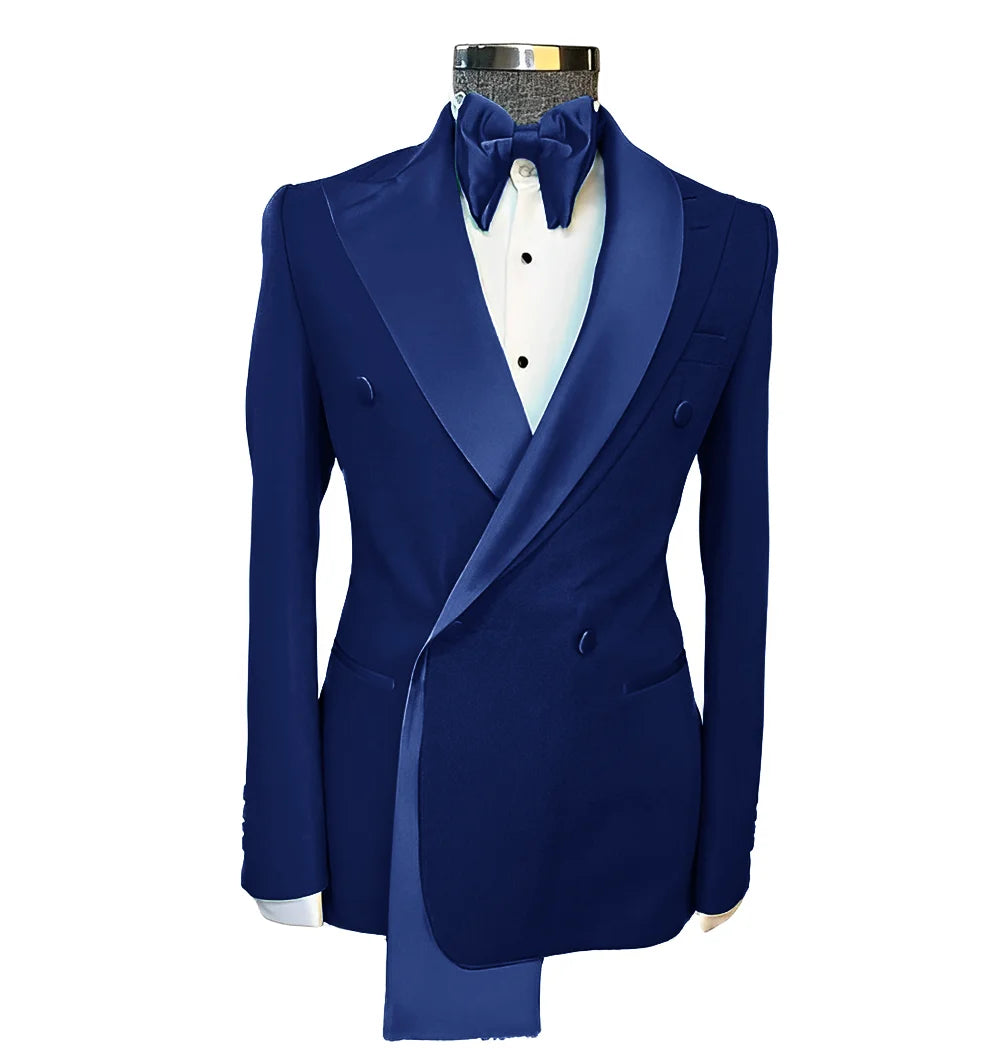 👑 KING PEAK LAPEL BLAZER — VESTE MARIAGE REVERS EN POINTE SUR MESURE