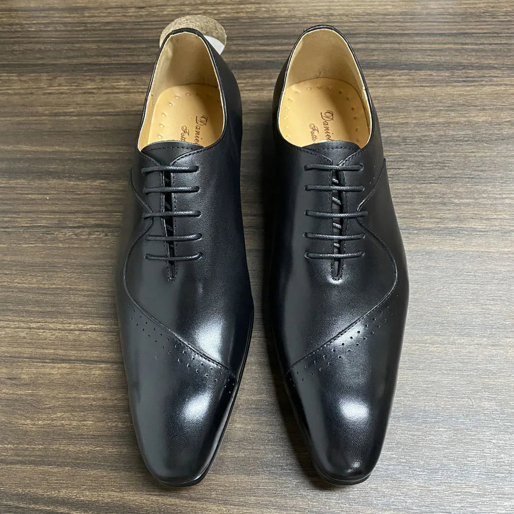 👑 Royal Oxford Italien – Marron & Vert Signature