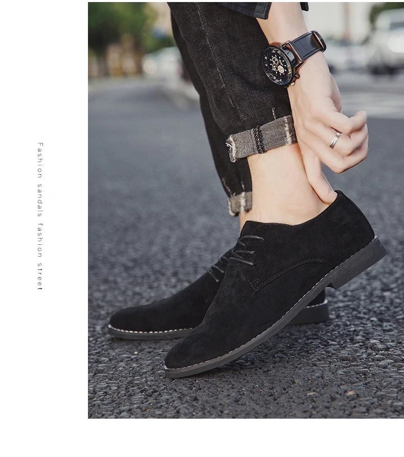👑 King Derby Suede – Grande Taille Business